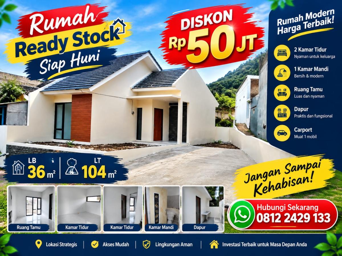 Jual Rumah Siap Huni di Jatinangor Dekat UNPAD, ITB, JATOS & Tol Cisumdawu – Diskon Rp50 Juta!